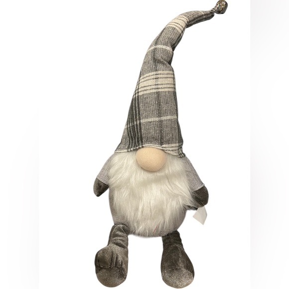 Plaid Hat Gnome Plush Decor - Picture 2 of 4